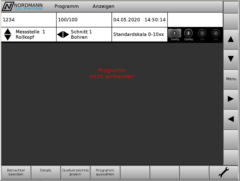 Bild 1 - Das Menü "Betrachter Messkurven" Bild 1 - Das Menü "Betrachter Messkurven"