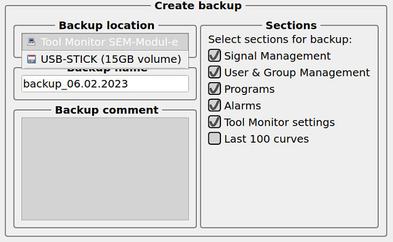 Bild 14.1 - Create backup