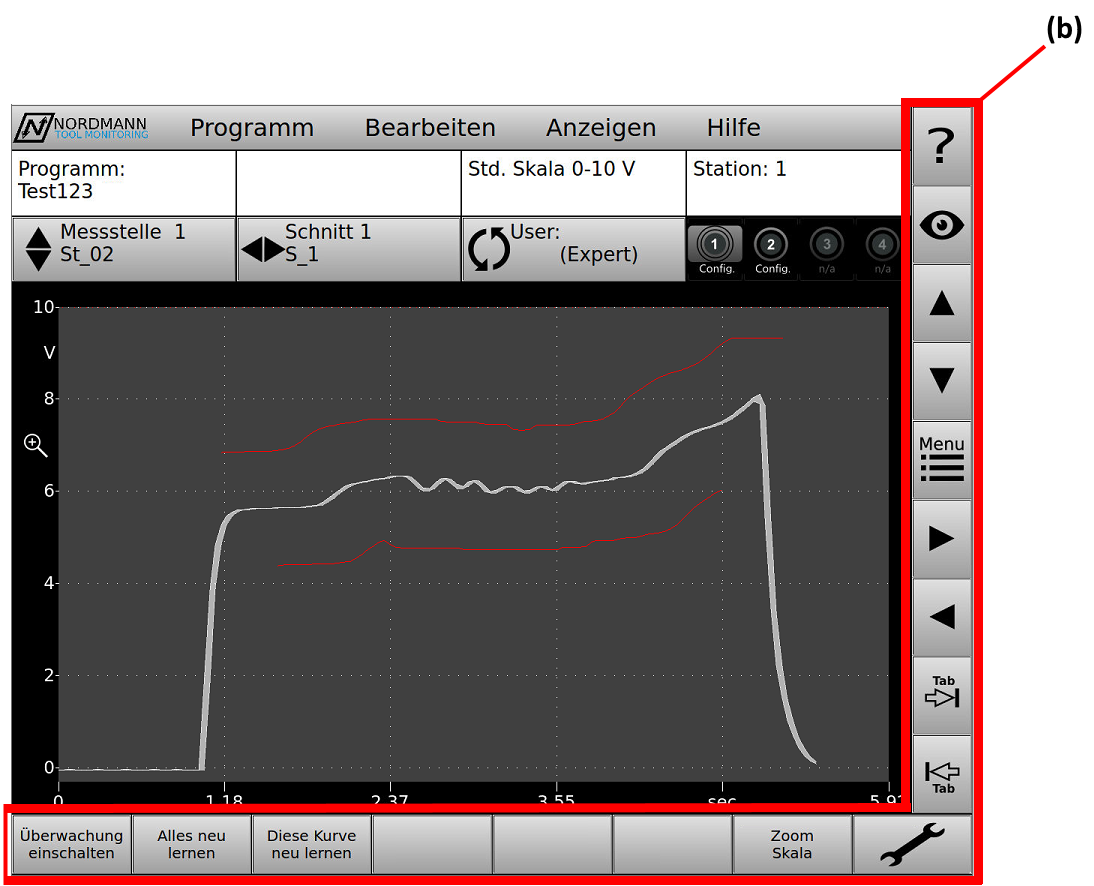 Bild 3 - Die "Schnellzugriffsleiste" des Einstellungsbereiches