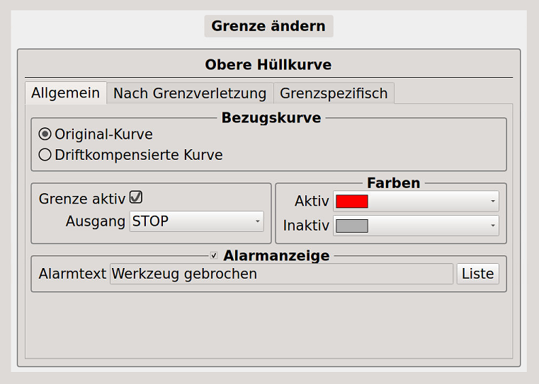 Bild 2 - Grenze ändern - "Allgemein"