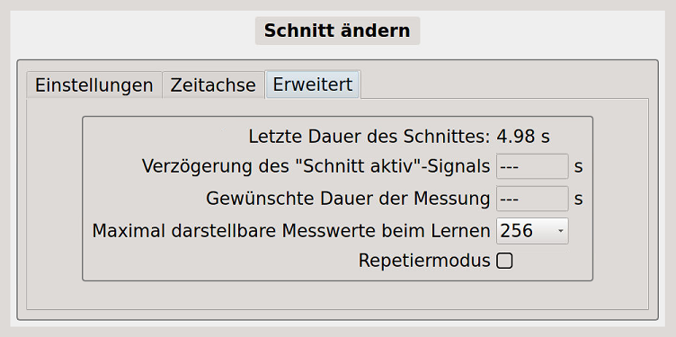 Bild 4 - Schnitt ändern - "Erweitert"
