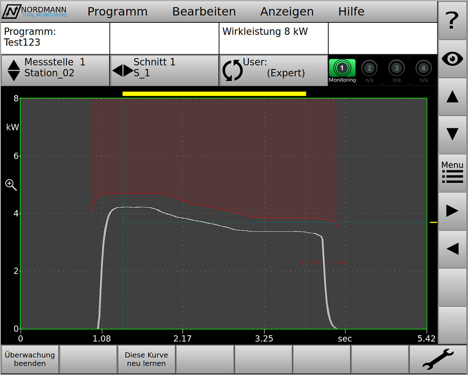 Bild 2 - Tool-Monitor aktiv