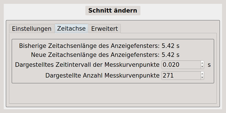 Bild 3 - Schnitt ändern - "Zeitachse"