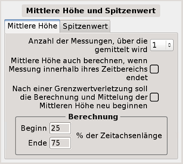 Bild 2 - "Mittlere Höhe" - Einstellmöglichkeiten