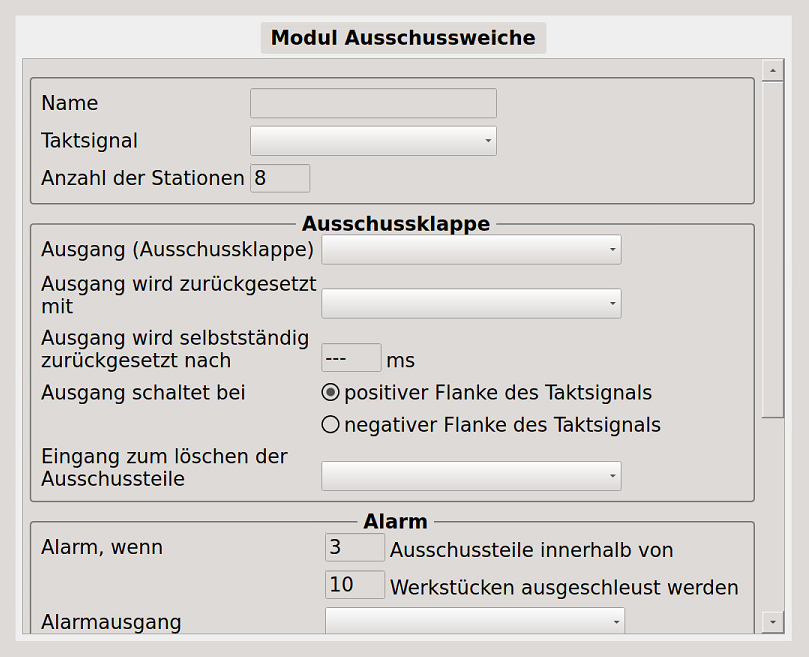 Bild 3 - Das Modul "Ausschussweiche"