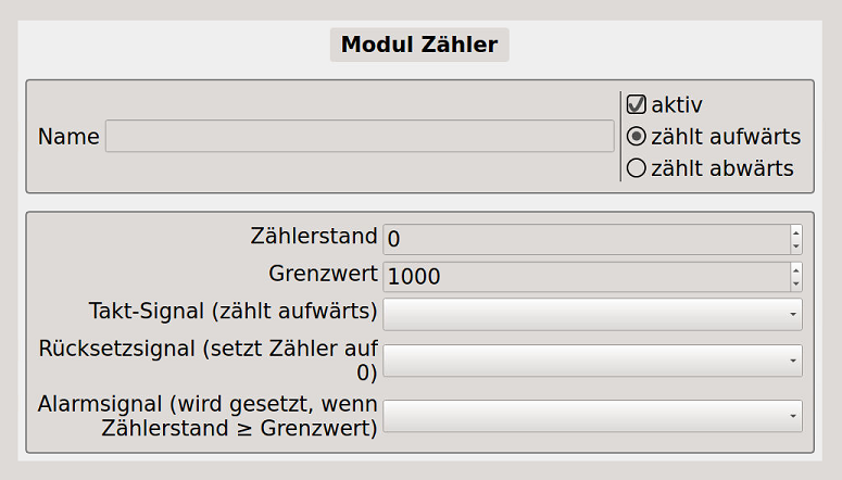 Bild 11 - Das Modul "Zähler"