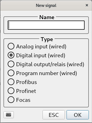 Bild 8.2 - Das Menü "New signal"