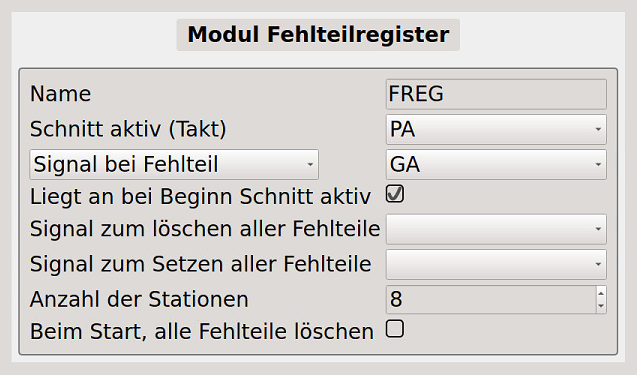 Bild 5 - Das Modul "Fehlteilregister"