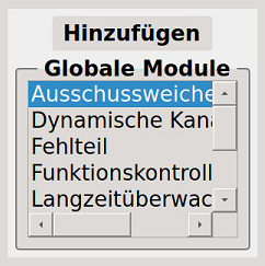 Bild 2 - Hinzufügbare "Module"