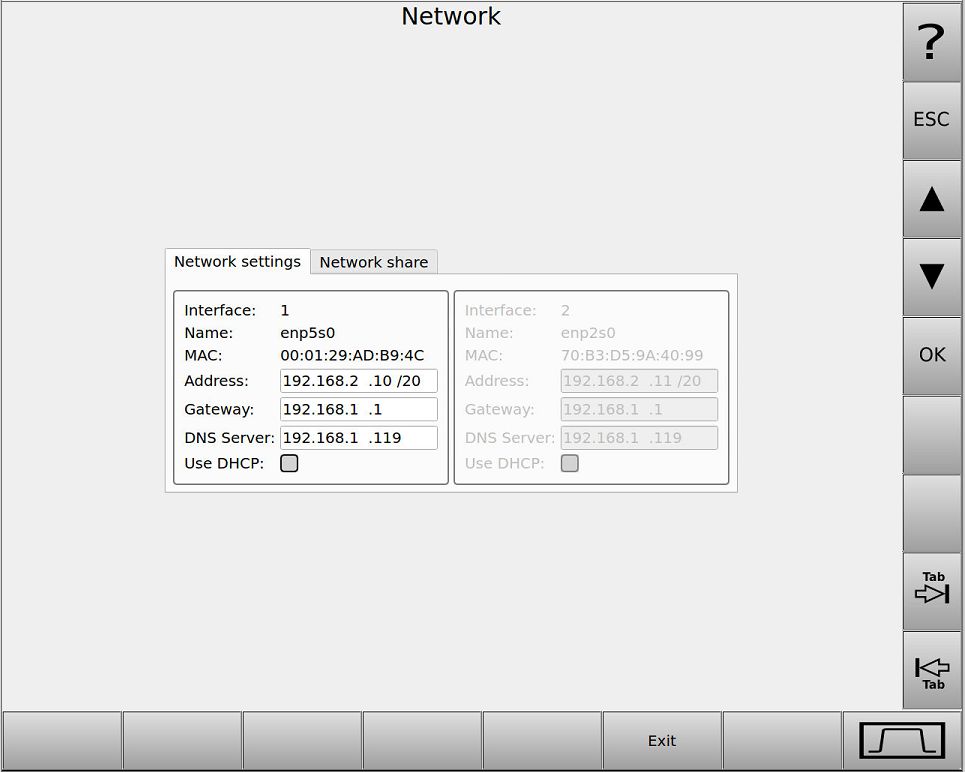 Bild 13 - Network Settings