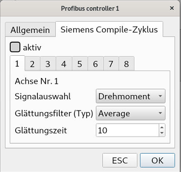 8.6 - Das Menü "Profibus - Siemens Compile-Zyklus"