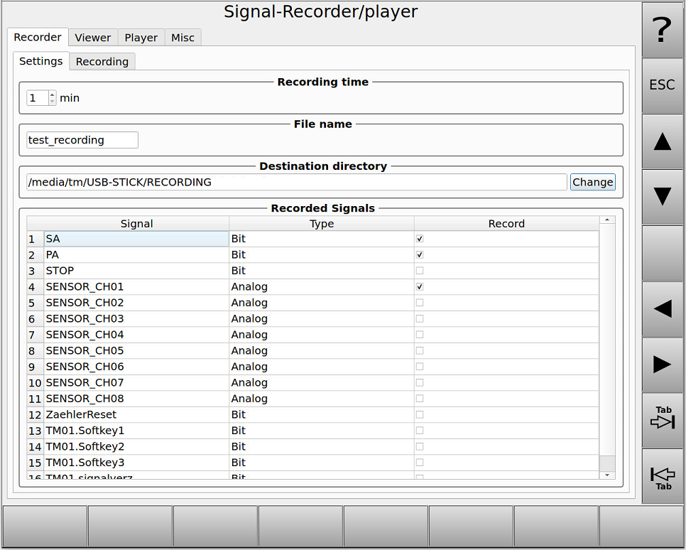 Bild 18 - Signal-Recorder/Player - "Recorder"