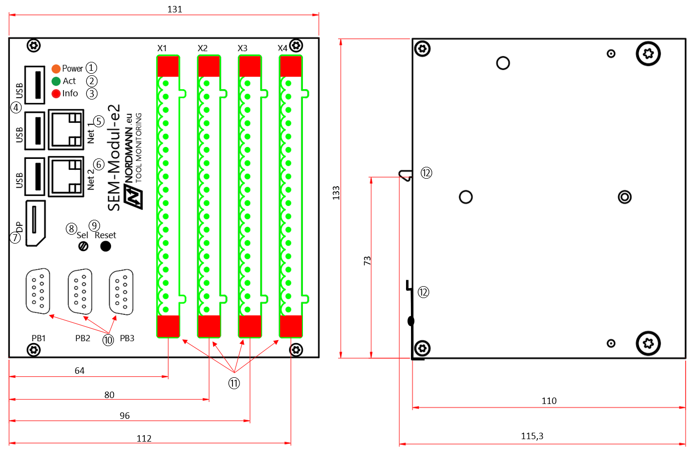 Skizze-Zentraleinheit