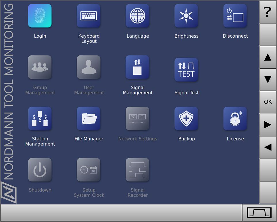 Bild 1 - Die Bedienoberfläche "Systemsteuerung" mit den Nordmann-Apps