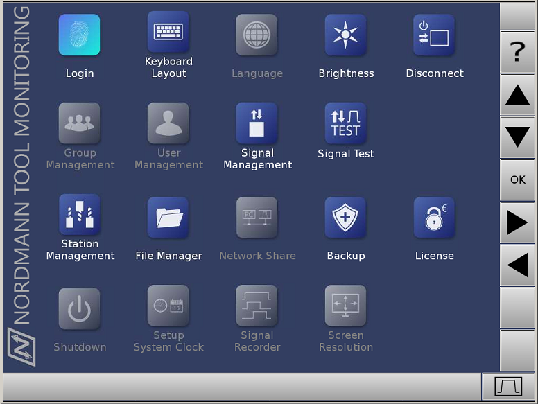 Bild 1 - Die Bedienoberfläche "Systemsteuerung" mit den Nordmann-Apps