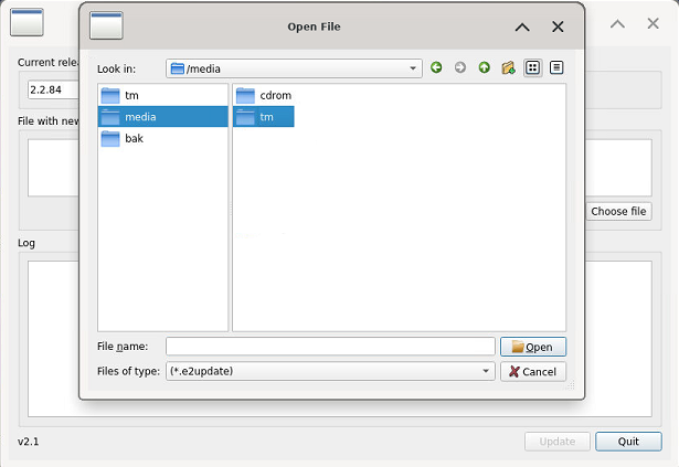 Bild 14.4 - Auswahl des Verzeichnis "media"