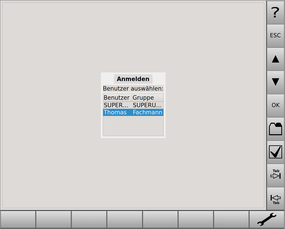 Bild 2 - Umschaltmöglichkeit auf einen anderen Benutzer
